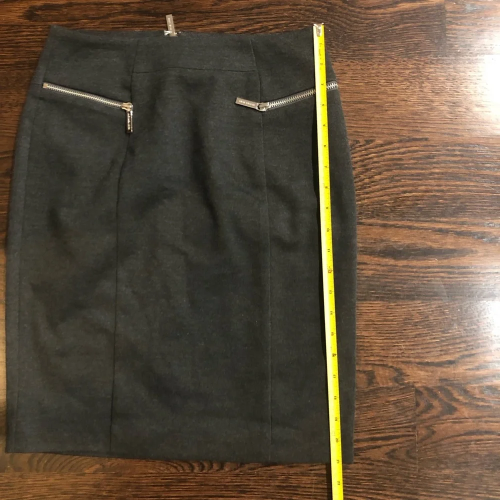 Michael Kors Gray Skirt with Zipper Accents - Picture 6 of 7
